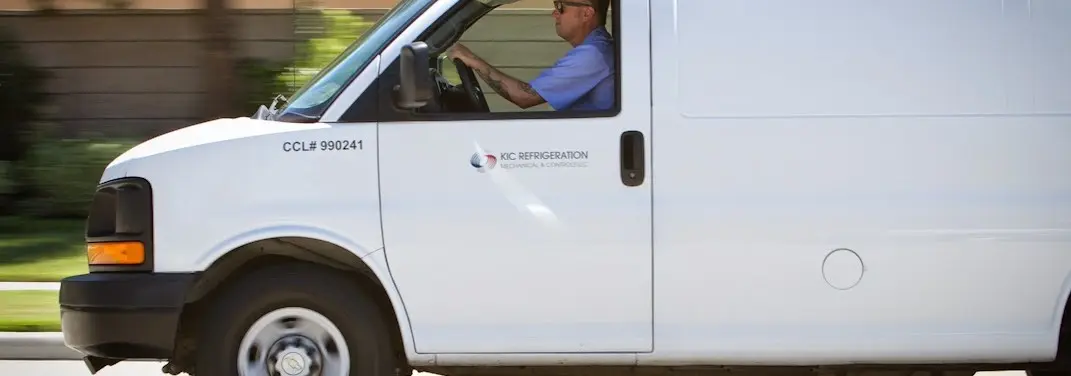 KIC Refrigeration service vehicle serving Fulton area